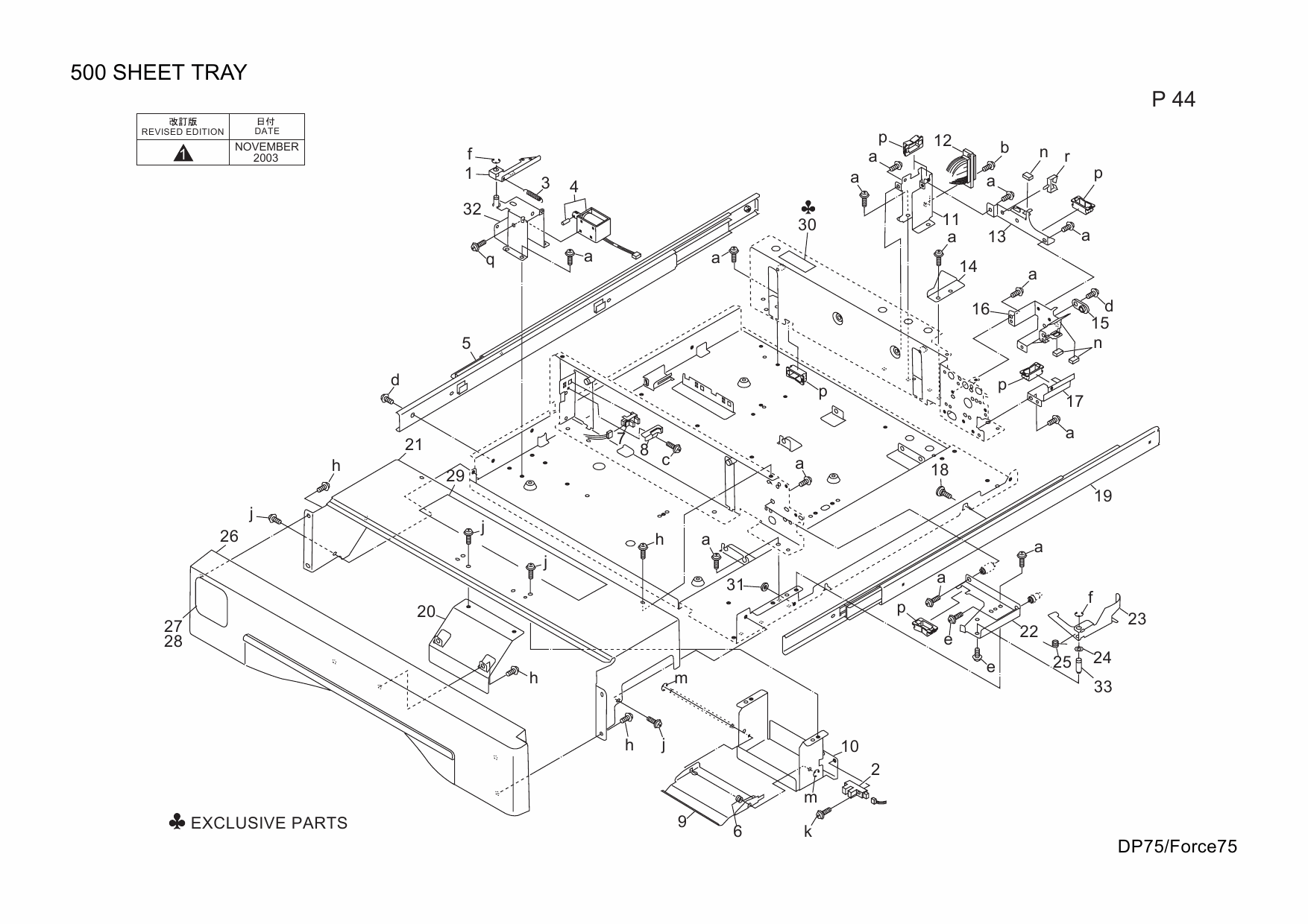 Konica-Minolta bizhub FORCE75 DP75 55ZE Parts Manual-5